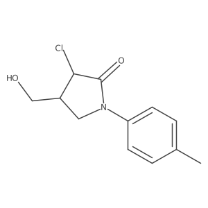 3-Chloro-4-(hydroxymethyl)-1-(4-methylphenyl)pyrrolidin-2-one Structure