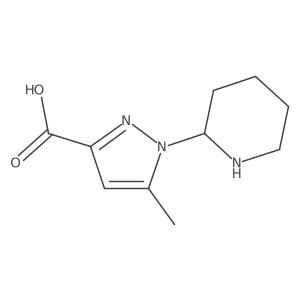 5-methyl-1-(piperidin-2-yl)-1H-pyrazole-3-carboxylic acid Structure