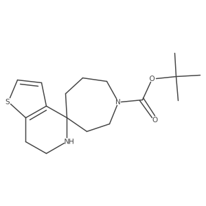 tert-butyl 6',7'-dihydro-5'H-spiro[azepane-4,4'-thieno[3,2-c]pyridine]-1-carboxylate Structure