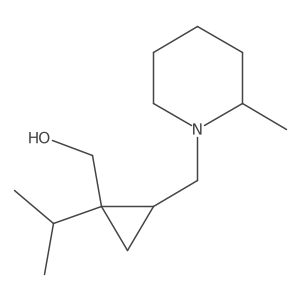 {2-[(2-Methylpiperidin-1-yl)methyl]-1-(propan-2-yl)cyclopropyl}methanol Structure