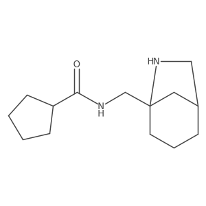 N-({6-azabicyclo[3.2.1]octan-5-yl}methyl)cyclopentanecarboxamide结构式
