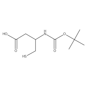 3-{[(Tert-butoxy)carbonyl]amino}-4-sulfanylbutanoic acid结构式