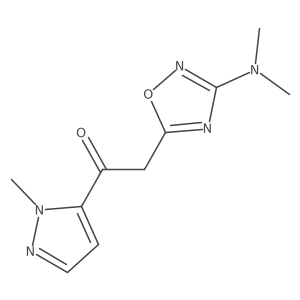 2-[3-(dimethylamino)-1,2,4-oxadiazol-5-yl]-1-(1-methyl-1H-pyrazol-5-yl)ethan-1-one Structure