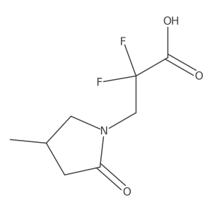 2,2-Difluoro-3-(4-methyl-2-oxopyrrolidin-1-yl)propanoic acid结构式