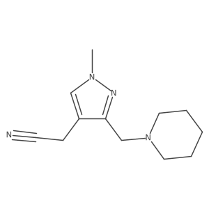 2-{1-methyl-3-[(piperidin-1-yl)methyl]-1H-pyrazol-4-yl}acetonitrile结构式