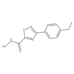 3-(4-Ethylphenyl)-1,2,4-thiadiazole-5-carbohydrazide结构式