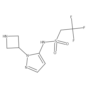 N-[1-(azetidin-3-yl)-1H-pyrazol-5-yl]-2,2,2-trifluoroethane-1-sulfonamide Structure