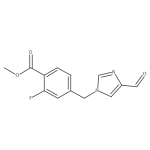 methyl 2-fluoro-4-[(4-formyl-1H-imidazol-1-yl)methyl]benzoate结构式