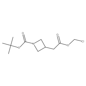 tert-Butyl 3-[2-(chloromethoxy)-2-oxoethyl]azetidine-1-carboxylate结构式