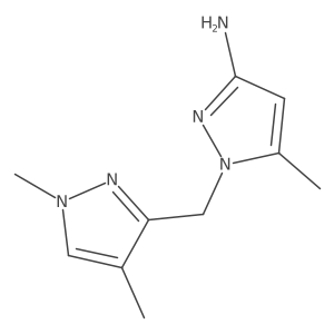 1-[(1,4-dimethyl-1H-pyrazol-3-yl)methyl]-5-methyl-1H-pyrazol-3-amine结构式
