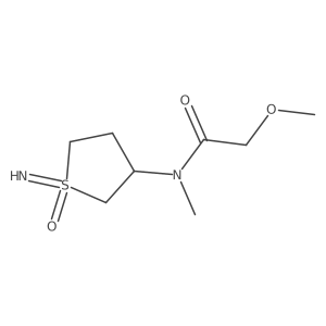 N-(1-imino-1-oxo-1lambda6-thiolan-3-yl)-2-methoxy-N-methylacetamide结构式