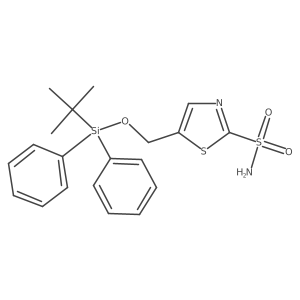 5-(((tert-Butyldiphenylsilyl)oxy)methyl)thiazole-2-sulfonamide结构式