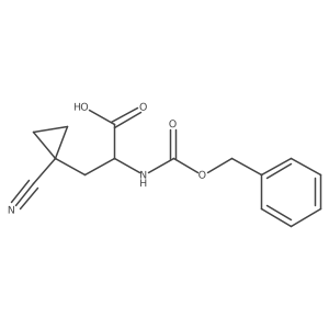 2-{[(Benzyloxy)carbonyl]amino}-3-(1-cyanocyclopropyl)propanoic acid Structure