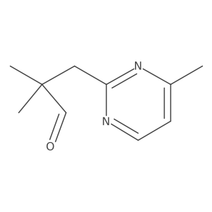 2,2-Dimethyl-3-(4-methylpyrimidin-2-yl)propanal Structure