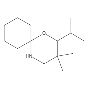 3,3-Dimethyl-2-(propan-2-yl)-1-oxa-5-azaspiro[5.5]undecane结构式