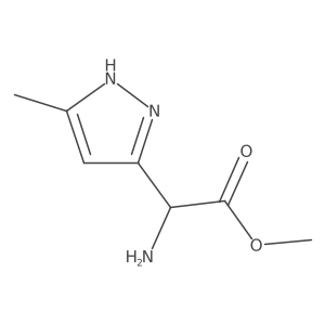 methyl 2-amino-2-(5-methyl-1H-pyrazol-3-yl)acetate结构式