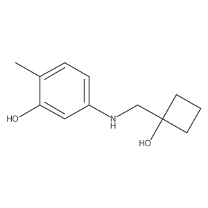 5-{[(1-Hydroxycyclobutyl)methyl]amino}-2-methylphenol Structure