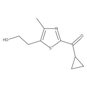 2-(2-Cyclopropanecarbonyl-4-methyl-1,3-thiazol-5-yl)ethan-1-ol Structure