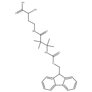 (2S)-4-[3-({[(9H-fluoren-9-yl)methoxy]carbonyl}amino)-2,2,3-trimethylbutanamido]-2-hydroxybutanoic acid结构式