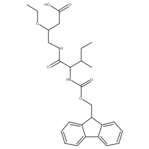 3-ethoxy-4-[(2S,3S)-2-({[(9H-fluoren-9-yl)methoxy]carbonyl}amino)-3-methylpentanamido]butanoic acid结构式
