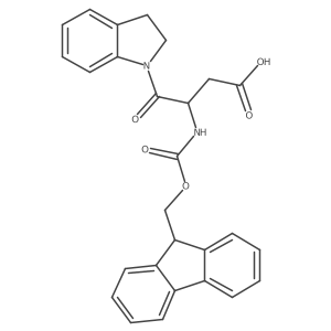 4-(2,3-dihydro-1H-indol-1-yl)-3-({[(9H-fluoren-9-yl)methoxy]carbonyl}amino)-4-oxobutanoic acid结构式