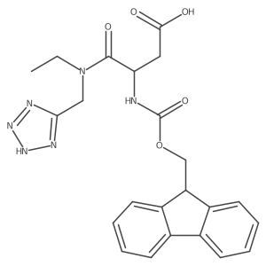 3-{ethyl[(1H-1,2,3,4-tetrazol-5-yl)methyl]carbamoyl}-3-({[(9H-fluoren-9-yl)methoxy]carbonyl}amino)propanoic acid结构式