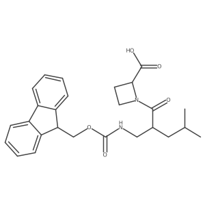 1-{2-[({[(9H-fluoren-9-yl)methoxy]carbonyl}amino)methyl]-4-methylpentanoyl}azetidine-2-carboxylic acid结构式