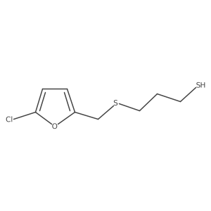 3-{[(5-Chlorofuran-2-yl)methyl]sulfanyl}propane-1-thiol结构式