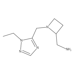 {1-[(1-ethyl-1H-1,2,4-triazol-5-yl)methyl]azetidin-2-yl}methanamine Structure