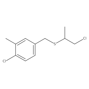 1-Chloro-4-{[(1-chloropropan-2-yl)sulfanyl]methyl}-2-methylbenzene结构式
