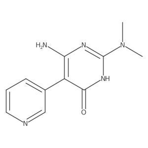 6-Amino-2-(dimethylamino)-5-(pyridin-3-yl)-3,4-dihydropyrimidin-4-one结构式
