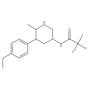 N-[5-(4-ethylphenyl)-6-methylpiperidin-3-yl]-2,2,2-trifluoroacetamide Structure