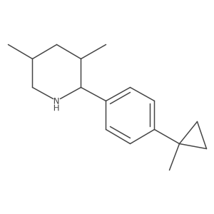 3,5-Dimethyl-2-[4-(1-methylcyclopropyl)phenyl]piperidine结构式