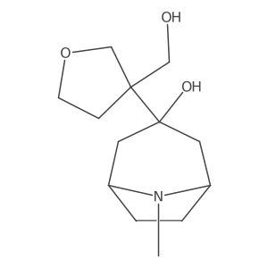 3-[3-(Hydroxymethyl)oxolan-3-yl]-8-methyl-8-azabicyclo[3.2.1]octan-3-ol Structure