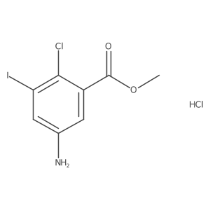 Methyl 5-amino-2-chloro-3-iodobenzoate hydrochloride Structure