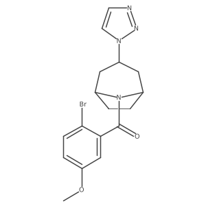 8-(2-bromo-5-methoxybenzoyl)-3-(1H-1,2,3-triazol-1-yl)-8-azabicyclo[3.2.1]octane Structure