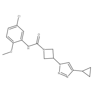 N-(5-chloro-2-methoxyphenyl)-3-(4-cyclopropyl-1H-1,2,3-triazol-1-yl)azetidine-1-carboxamide Structure