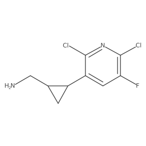 rac-[(1R,2R)-2-(2,6-dichloro-5-fluoropyridin-3-yl)cyclopropyl]methanamine Structure
