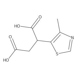2-(4-Methyl-1,3-thiazol-5-yl)butanedioic acid Structure