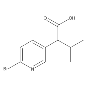 2-(6-Bromopyridin-3-yl)-3-methylbutanoic acid Structure