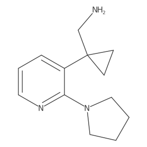 {1-[2-(Pyrrolidin-1-yl)pyridin-3-yl]cyclopropyl}methanamine Structure