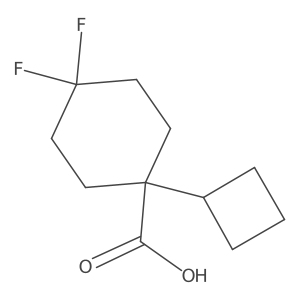 1-Cyclobutyl-4,4-difluorocyclohexane-1-carboxylic acid Structure