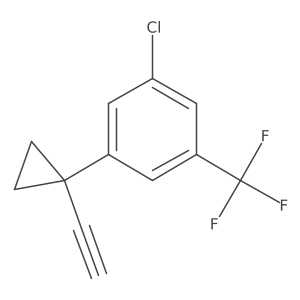 1-Chloro-3-(1-ethynylcyclopropyl)-5-(trifluoromethyl)benzene Structure