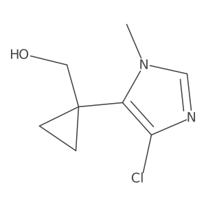 [1-(4-chloro-1-methyl-1H-imidazol-5-yl)cyclopropyl]methanol结构式