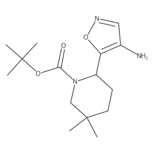 Tert-butyl 2-(4-amino-1,2-oxazol-5-yl)-5,5-dimethylpiperidine-1-carboxylate结构式