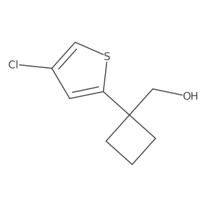 [1-(4-Chlorothiophen-2-yl)cyclobutyl]methanol结构式