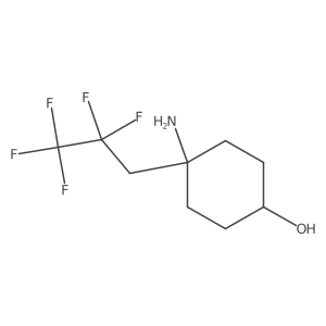 4-Amino-4-(2,2,3,3,3-pentafluoropropyl)cyclohexan-1-ol结构式
