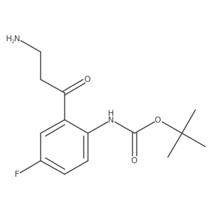 tert-butyl N-[2-(3-aminopropanoyl)-4-fluorophenyl]carbamate结构式