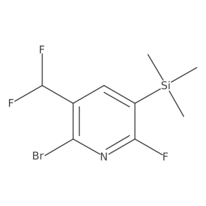 2-Bromo-3-(difluoromethyl)-6-fluoro-5-(trimethylsilyl)pyridine Structure