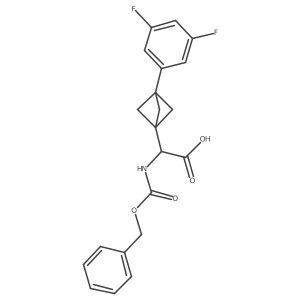 2-[3-(3,5-Difluorophenyl)-1-bicyclo[1.1.1]pentanyl]-2-(phenylmethoxycarbonylamino)acetic acid Structure